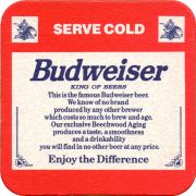 37668: Budweiser, 93x93 mm