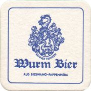 38698: Wurm Bier, 93x93 mm